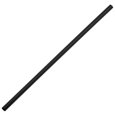 STRAWS BLACK JUMBO 7.75" UNWRAPPED 5,000CT